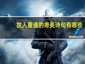 故人重逢的唯美诗句有哪些