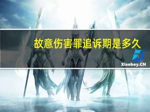 故意伤害罪追诉期是多久