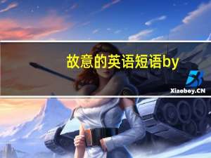 故意的英语短语by