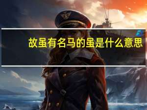 故虽有名马的虽是什么意思