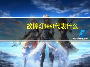 故障灯test代表什么