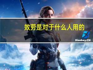 效劳是对于什么人用的