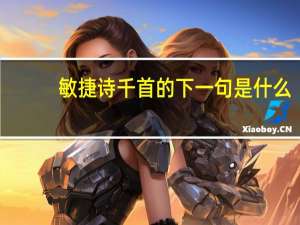 敏捷诗千首的下一句是什么