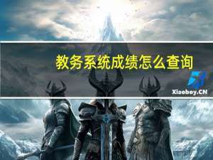 教务系统成绩怎么查询