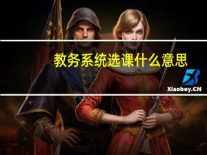 教务系统选课什么意思