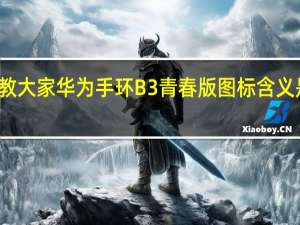 教大家华为手环B3青春版图标含义是什么