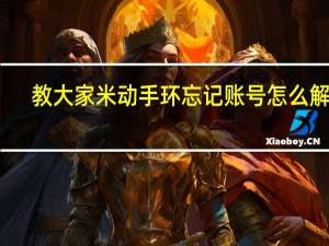教大家米动手环忘记账号怎么解决