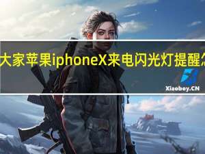 教大家苹果iphoneX来电闪光灯提醒怎么设置
