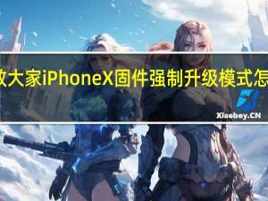 教大家iPhoneX固件强制升级模式怎么进入