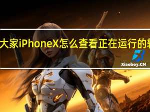教大家iPhoneX怎么查看正在运行的软件程序