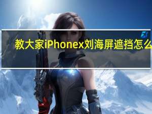 教大家iPhonex刘海屏遮挡怎么去