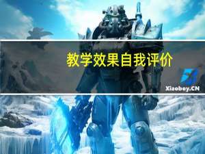 教学效果自我评价