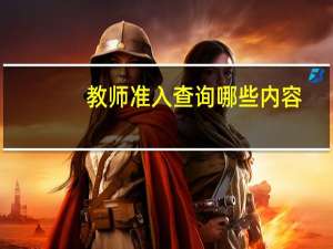 教师准入查询哪些内容