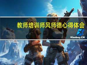 教师培训师风师德心得体会