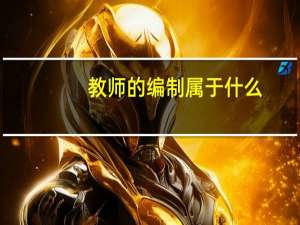 教师的编制属于什么