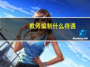 教师编制什么待遇