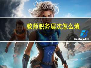 教师职务层次怎么填