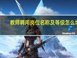 教师聘用岗位名称及等级怎么填