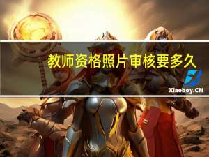 教师资格照片审核要多久
