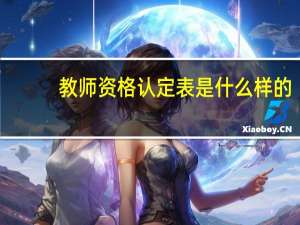 教师资格认定表是什么样的
