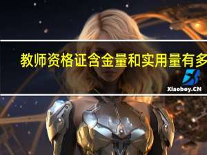 教师资格证含金量和实用量有多少