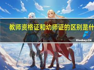 教师资格证和幼师证的区别是什么
