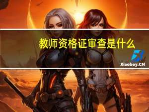 教师资格证审查是什么