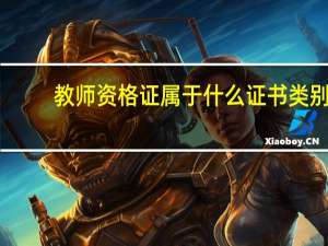 教师资格证属于什么证书类别