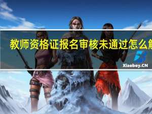 教师资格证报名审核未通过怎么解决