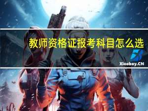 教师资格证报考科目怎么选