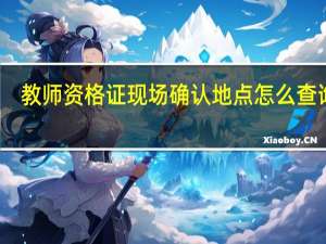 教师资格证现场确认地点怎么查询啊