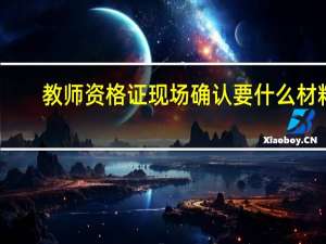 教师资格证现场确认要什么材料