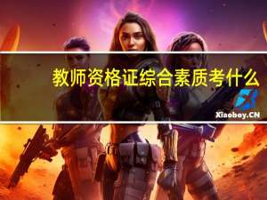 教师资格证综合素质考什么