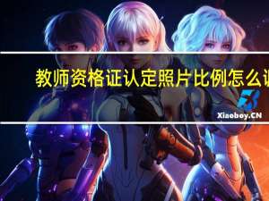 教师资格证认定照片比例怎么调