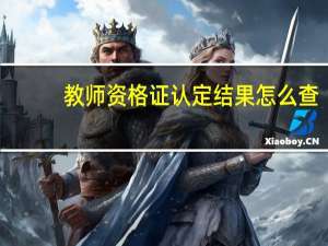 教师资格证认定结果怎么查