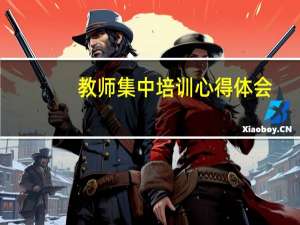 教师集中培训心得体会