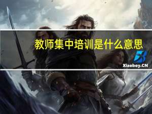 教师集中培训是什么意思