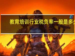 教育培训行业税负率一般是多少