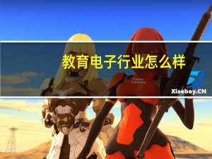 教育电子行业怎么样