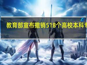 教育部宣布撤销518个高校本科专业，对高等教育有什么影响