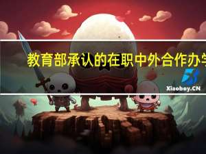 教育部承认的在职中外合作办学