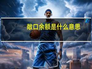 敞口余额是什么意思
