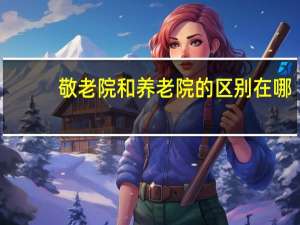 敬老院和养老院的区别在哪