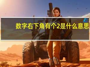 数字右下角有个2是什么意思