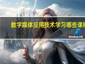 数字媒体应用技术学习哪些课程