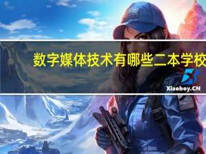数字媒体技术有哪些二本学校