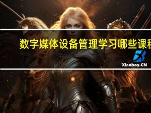 数字媒体设备管理学习哪些课程