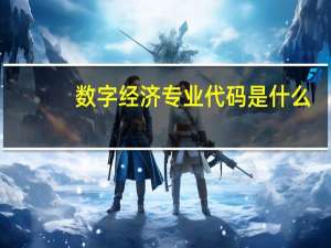 数字经济专业代码是什么