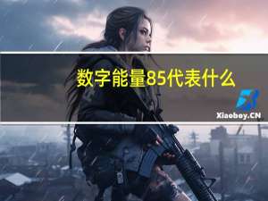 数字能量85代表什么