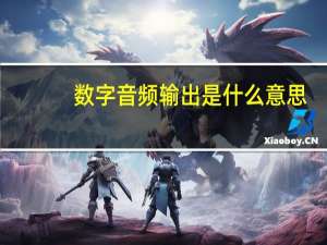 数字音频输出是什么意思